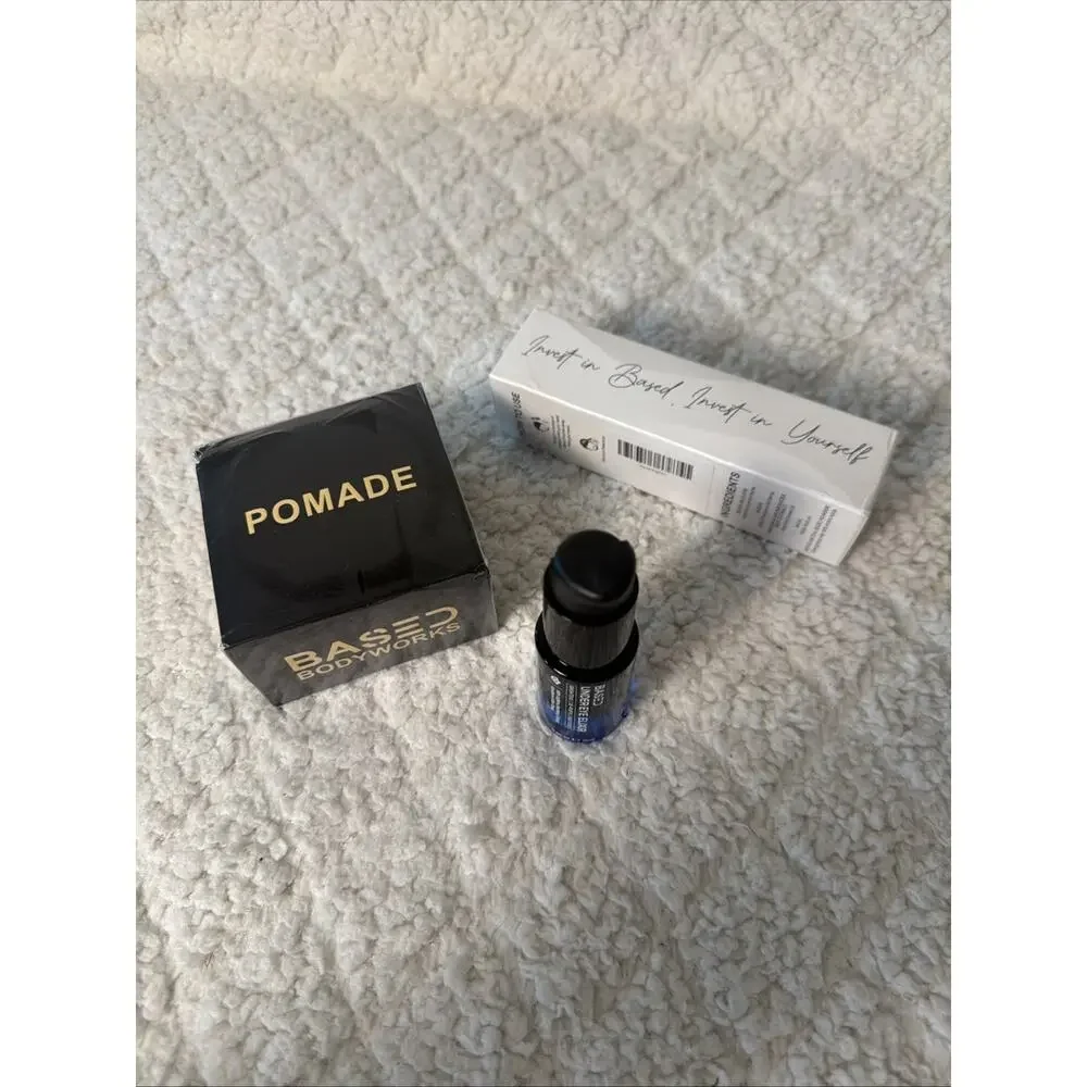 Based Body Works Textured Powder + Pomade + Under Eye Elixir 15ml Restores